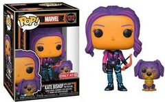 #1212 - Marvel - Kate Bishop With Lucky The Pizza Dog (Black Light) (Target Exclusive) Funko Pop!